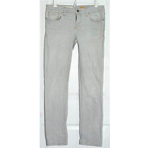 Anthropologie Pilcro Stet Light Gray Mid-Rise Straight Jeans